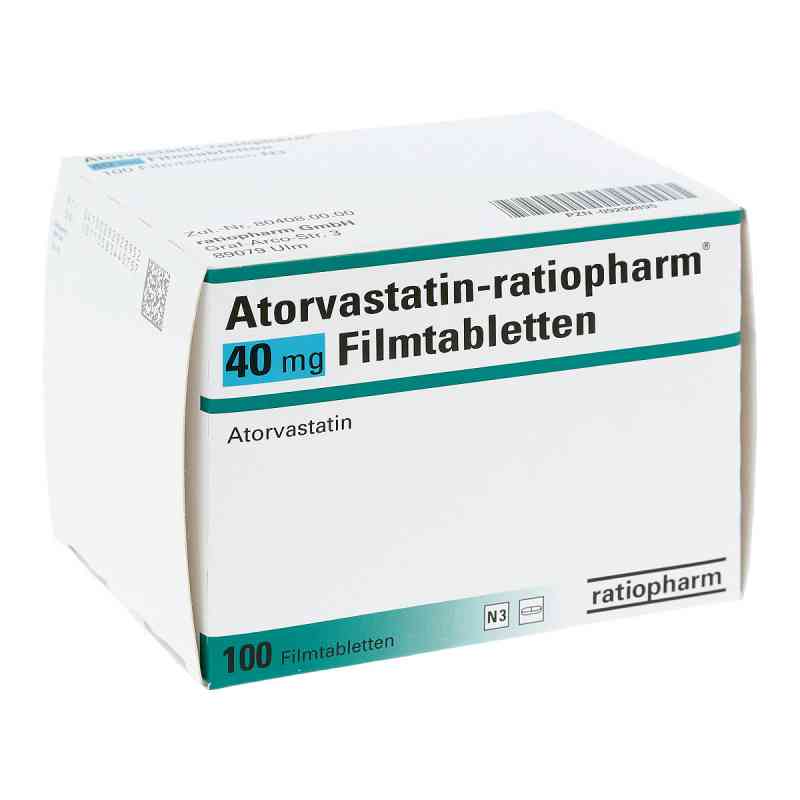 Atorvastatin-ratiopharm 40mg 100 stk – Apotheke.de