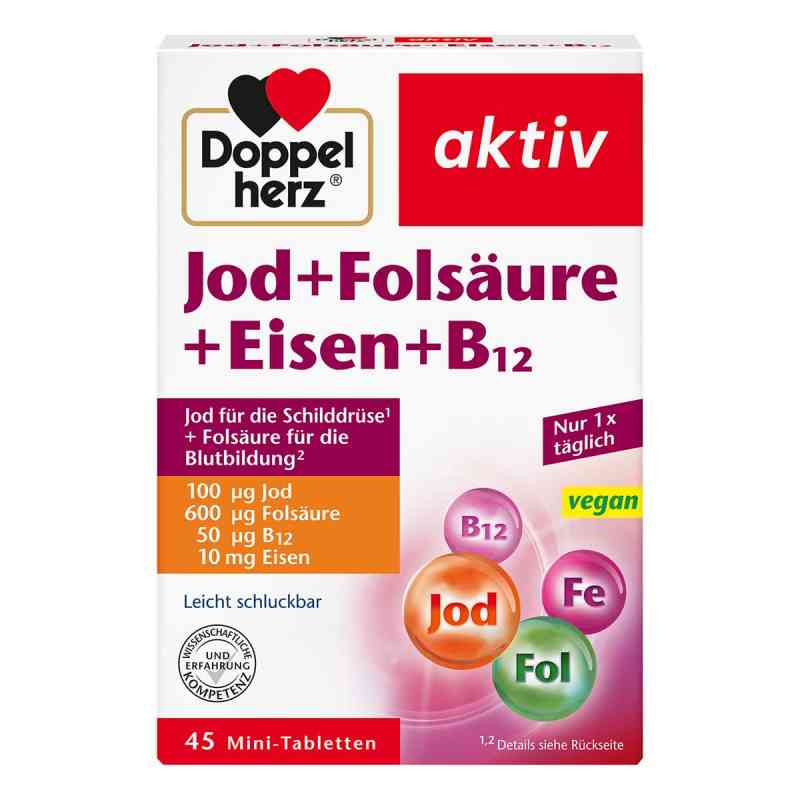 Doppelherz Jod + Folsäure + Eisen + B12 Tabletten 45 stk