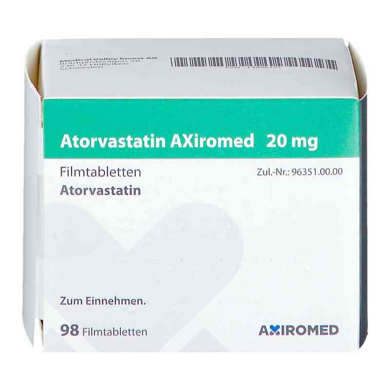 Atorvastatin Axiromed 20 mg Filmtabletten 98 stk