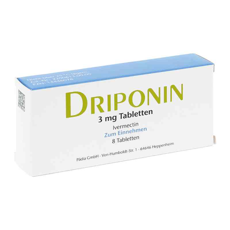 Driponin 3 mg Tabletten 8 stk von Pädia GmbH PZN 14446076