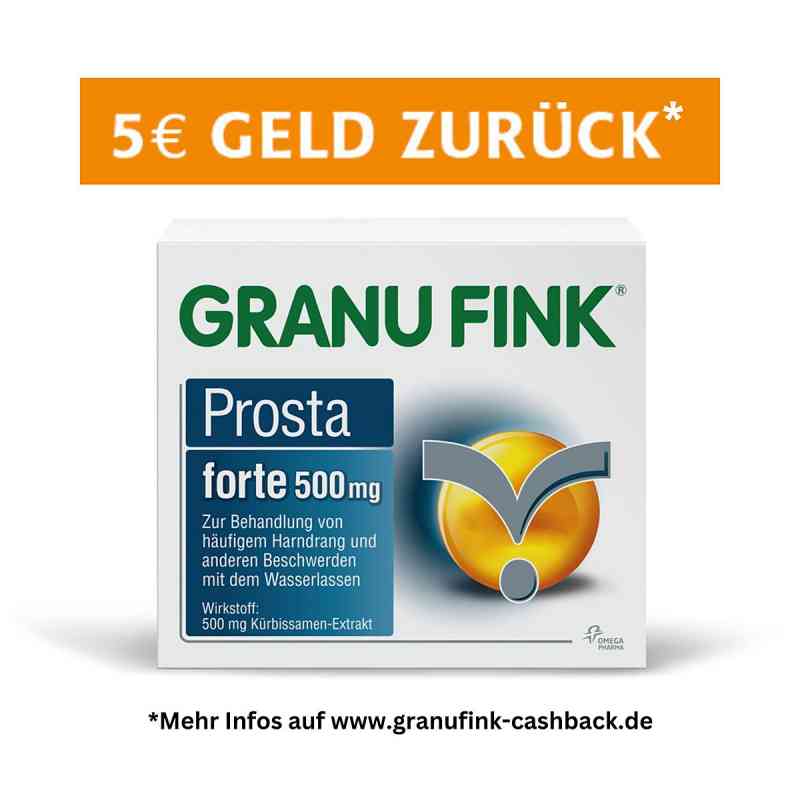GRANU FINK Prosta forte 500 mg – Jetzt 5€ Cashback sichern 80 stk von Perrigo Deutschland GmbH PZN 10011921