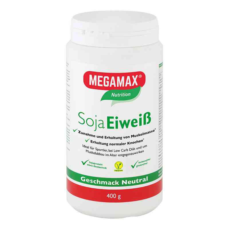 Megamax Soja Eiweiss neutral Pulver 400 g von Megamax B.V. PZN 15560064