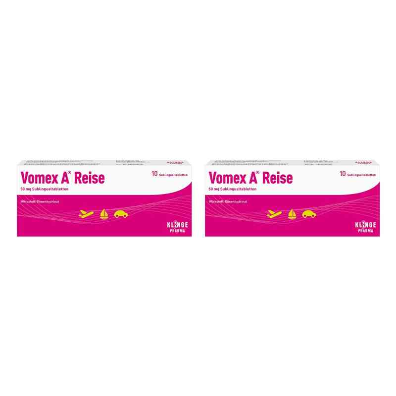Vomex A Reise 50 mg Sublingualtabletten 2x10 stk von Klinge Pharma GmbH PZN 08102873