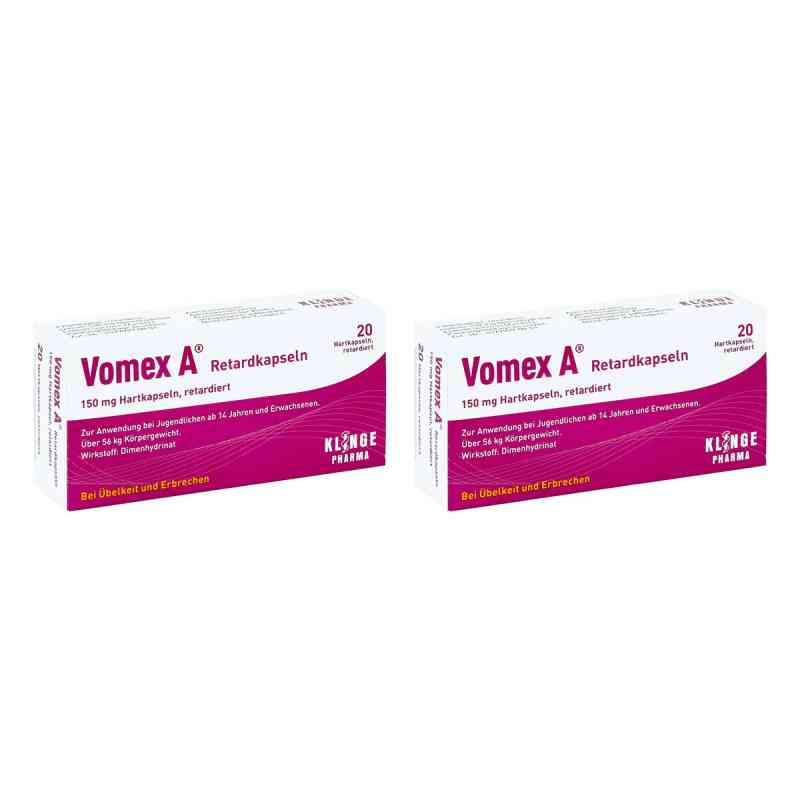 Vomex A Retardkapseln 2x20 stk von Klinge Pharma GmbH PZN 08102874