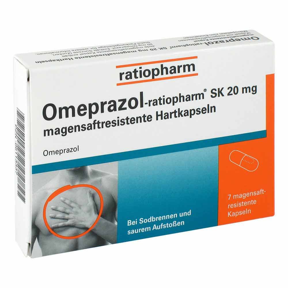 Omeprazolratiopharm SK 20mg 7 stk Apotheke.de