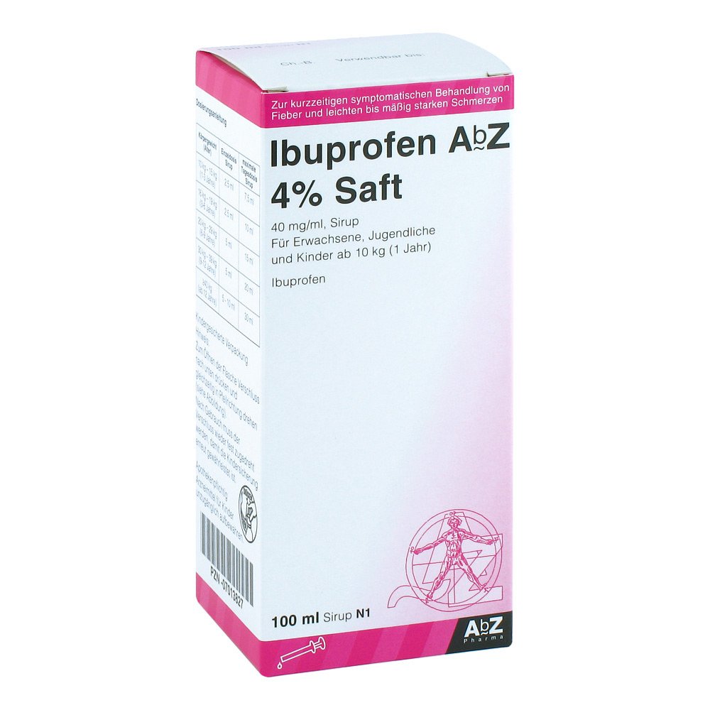 Ibuprofen AbZ 4 Saft 100 ml Ihre günstige Online Versand Apotheke im