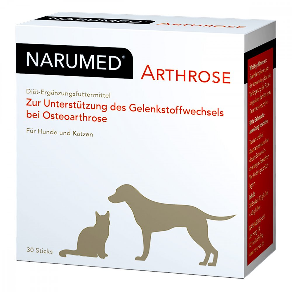 Narumed Arthrose Pulversticks für Hunde /Katzen 30X1.5 g