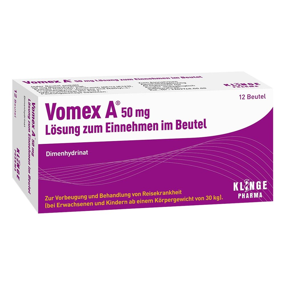 Vomex A 50 mg Lösung zur, zum einnehmen im Beutel 12 stk