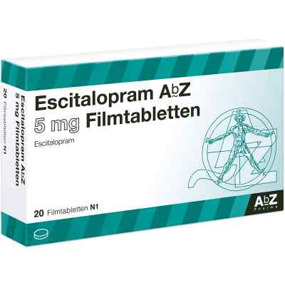 Escitalopram Abz 5 mg Filmtabletten 20 stk von AbZ Pharma GmbH PZN 10099057