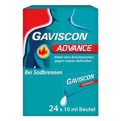 GAVISCON Advance Pfefferminz Suspension bei Sodbrennen 24X10 ml von Reckitt Benckiser Deutschland GmbH PZN 02240777