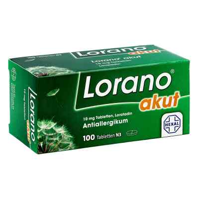 Lorano® akut - Loratadin für Deine Allergiesymptome 100 stk von Hexal AG PZN 07224435