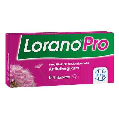 Lorano® Pro 5 mg - Allergietabletten für Deinen Heuschnupfen 6 stk von Hexal AG PZN 13917734