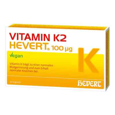 Vitamin K2 Hevert 100 [my]g Kapseln 60 stk von Hevert-Arzneimittel GmbH & Co. KG PZN 12870284